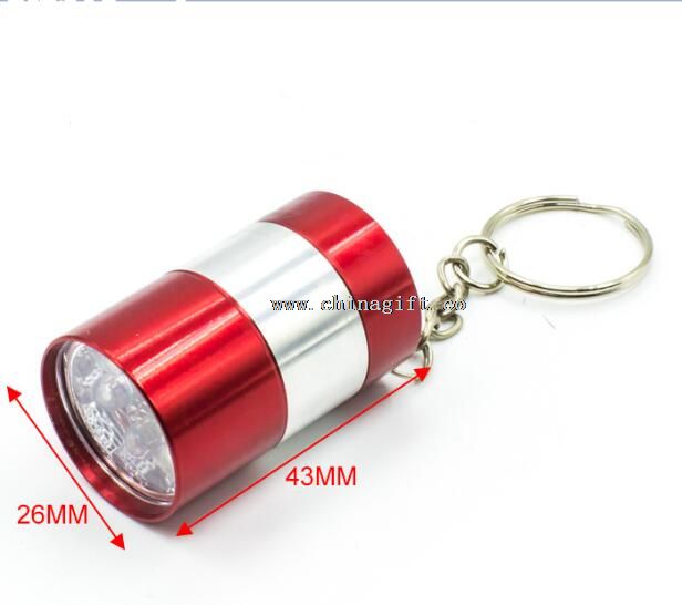 mini portátil de bolsillo led 6 led keychain de la antorcha