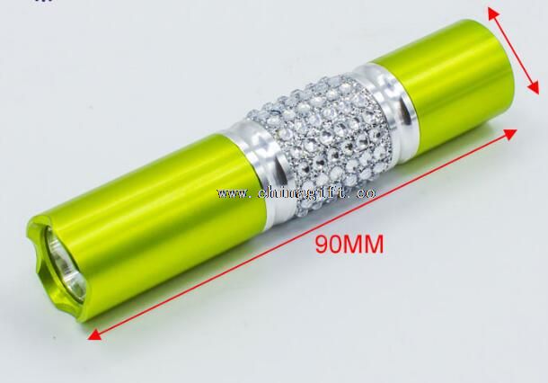 capa de cristal de diamante 0.5W led linterna al aire libre