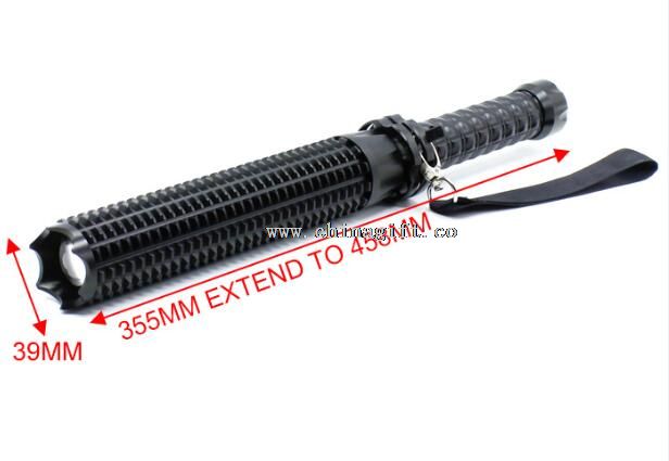 180LM XPE LED extendible zoom self defensive flashlight
