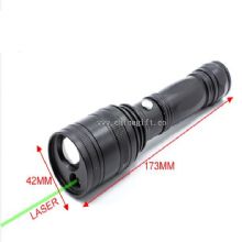 multifunction laser point zoomable heavy duty rechargeable flashlight images