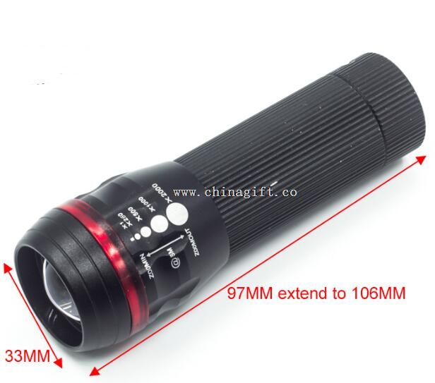 led professional zoom flashlight