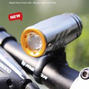 lampes de vélo 200lm Li batterie 600mAH nuit fée-Front remplie de mini images