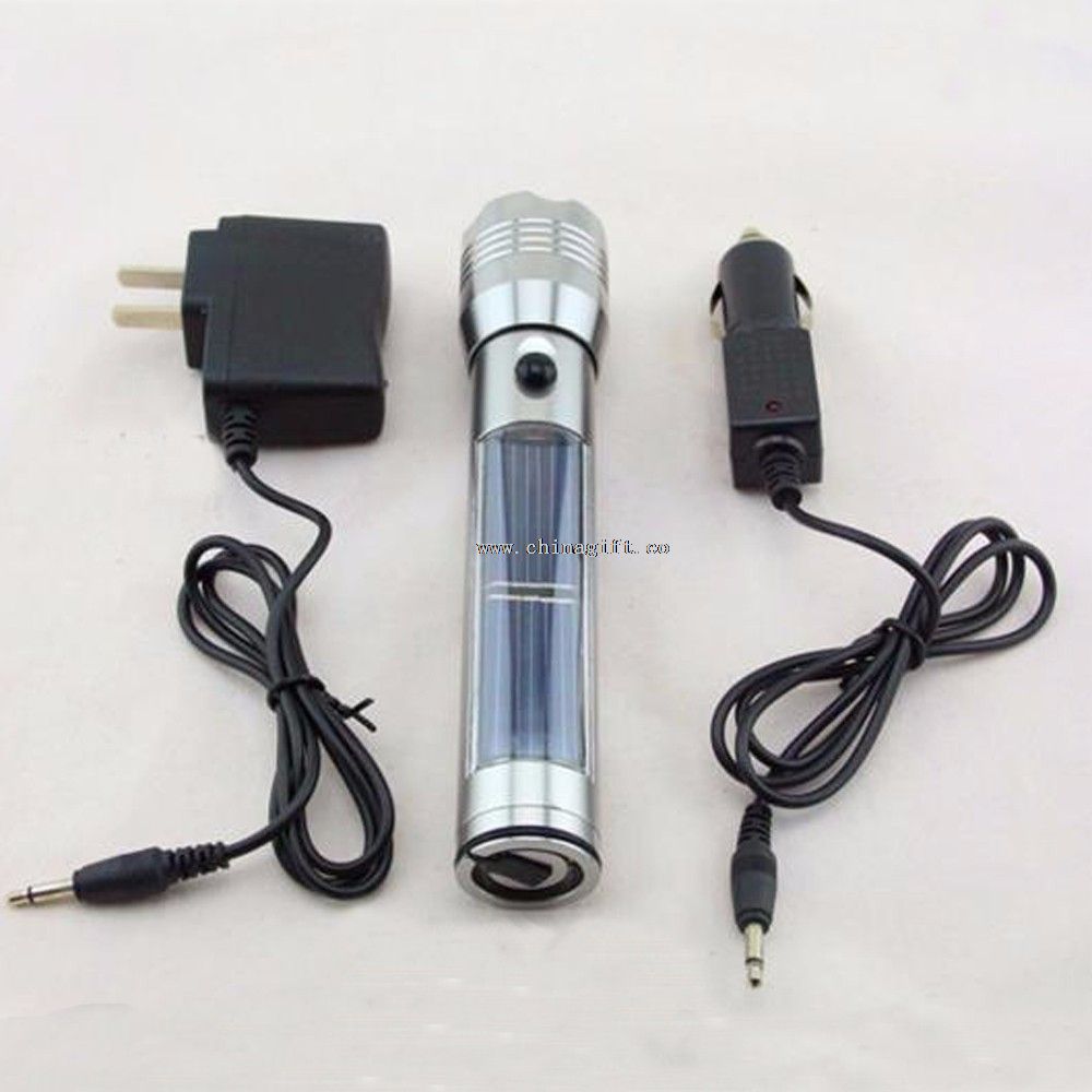 Solar Aluminium Alloy Flexiable LED Flashlight