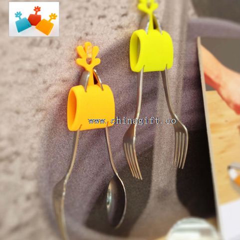 Cute colorful hanging design fork and spoon holder