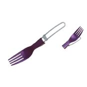 Pure titanium+304 stainless steel camping foldable titanium fork images