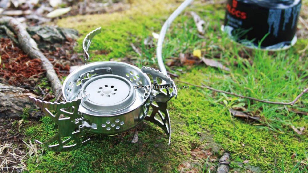 mini camping blue flame gas stove