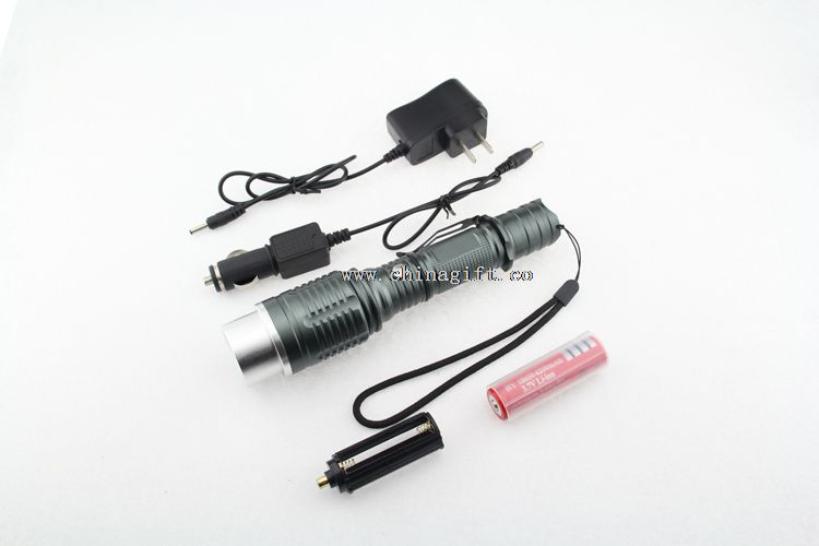 Aluminium Rechargeable Tactical Led Flashlight