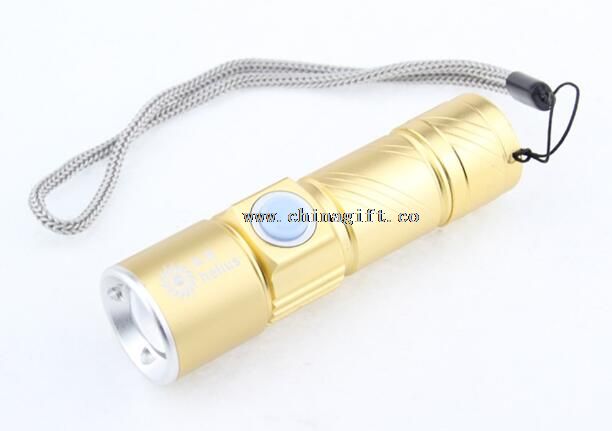 Aluminum mini Led Flashlight With Usb Charger