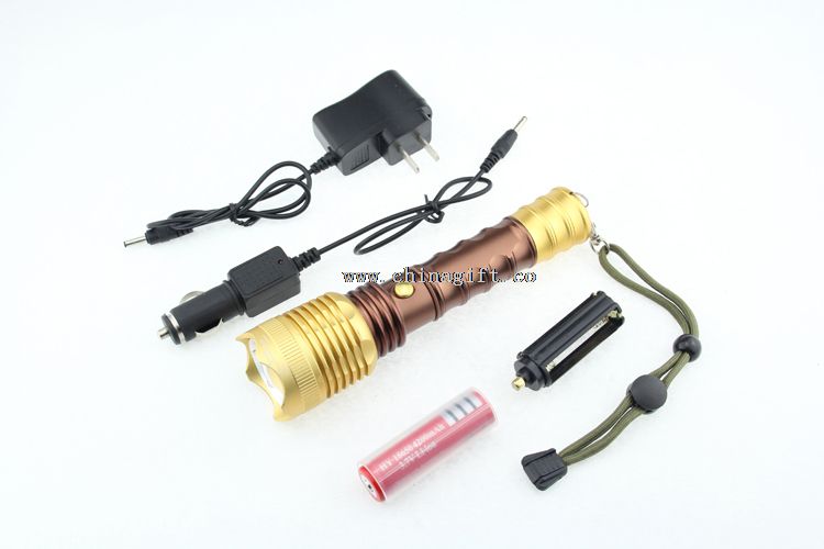 Tinggi daya cahaya 3.7V lampu senter Rechargeable Led dengan Kompas