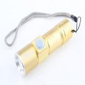 Mini en aluminium Led lampe de poche avec chargeur Usb images