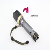 Led Rubber Focus System Flashlight with Emergency Hammer images