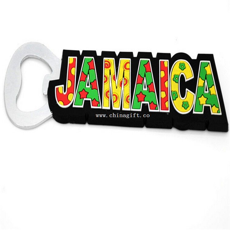 Jamaica plástico Souvenir personalizado barato de la cerveza botella abridor Hardware