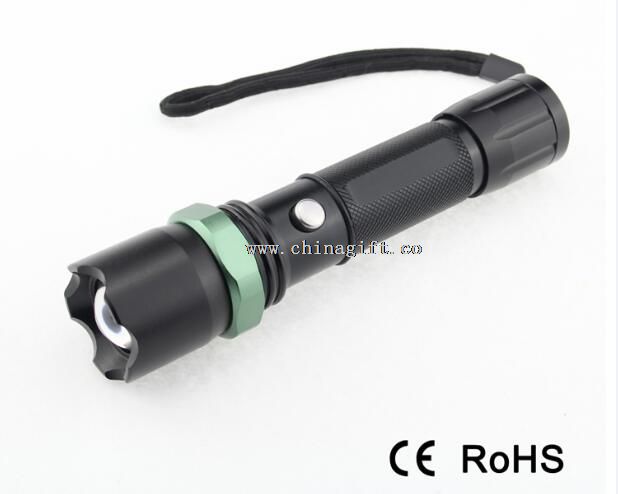 Zoomable Flashlight With Emergency Hammer