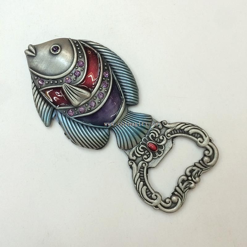 Apribottiglie metallo pesce magnete