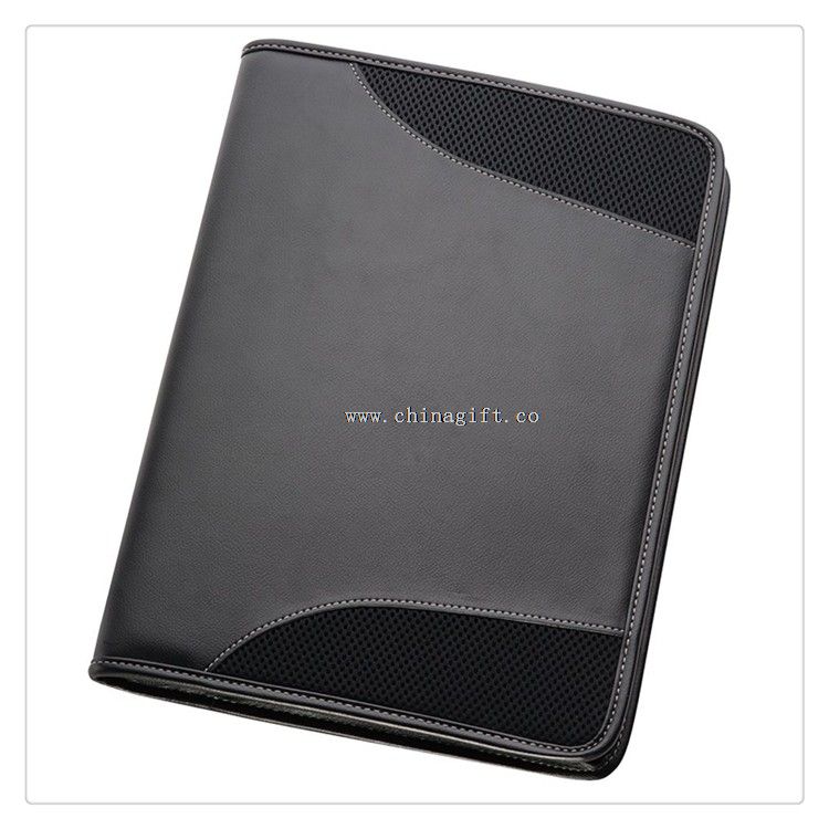 A4 Leather Compendiums with Zipper