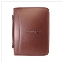 Leather Folder Bag with Built in Calculator and Handle images