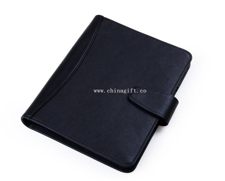 leather Folio A4 Size Ring Binder with Phone Pocket