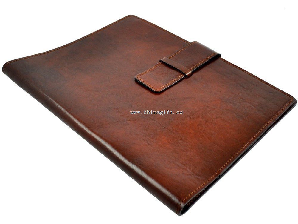 Leder Padfolio mit Verschluss