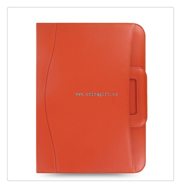 Orange Leder-Portfolios