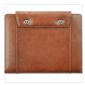 Twist-Lock Tri-Fold coklat PU kulit portofolio desain Fashion small picture