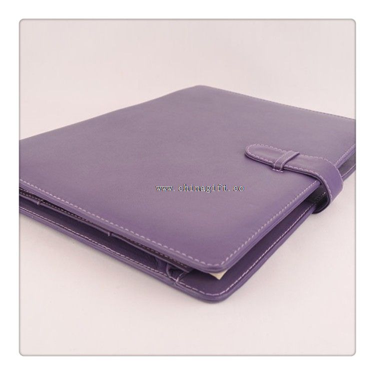 Purple A4 Leather Ring Binder