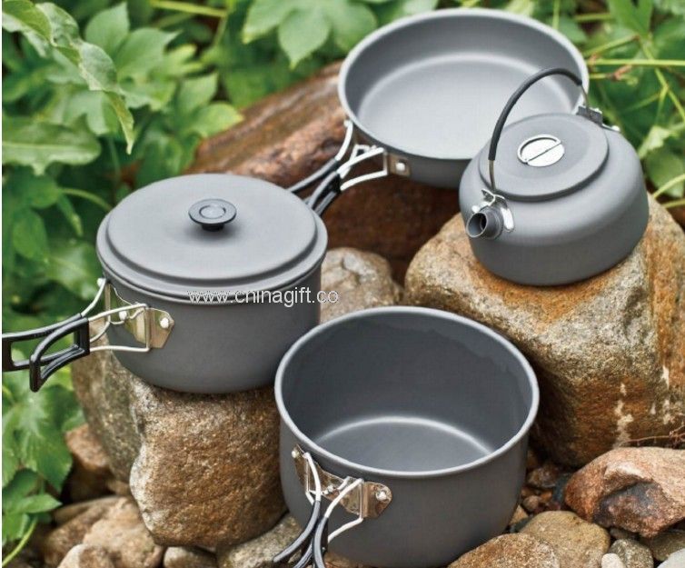 cookware que acampa al aire libre