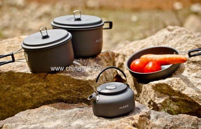 Cookware di campeggio esterno luce 11 alluminio anodizzato duro