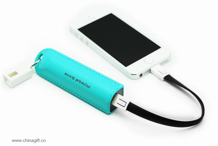 power Bank med speciella hängande kabel