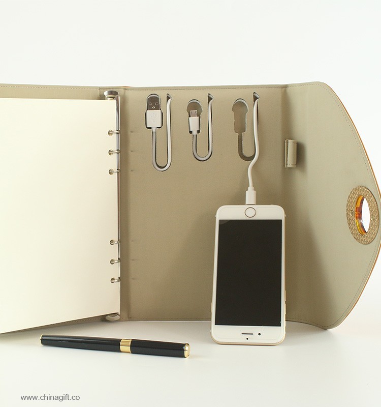 notebooks power bank with leather handbags