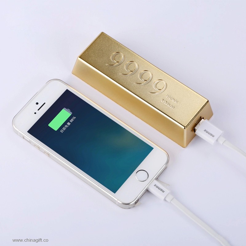 guld bar form Power Batteri powerbank