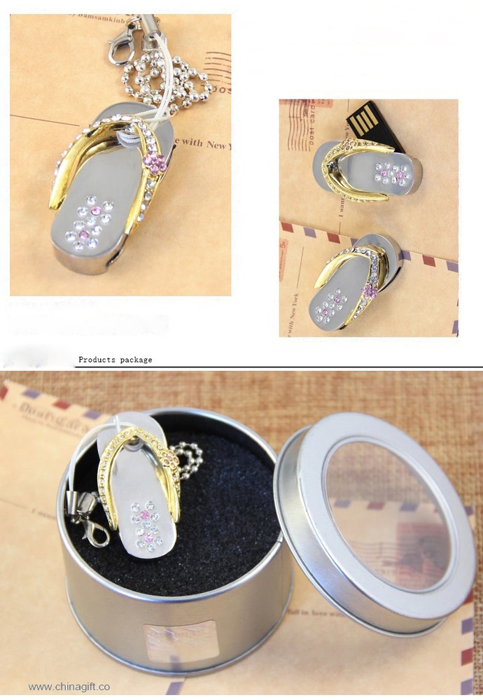 crystal shoes usb flash drive