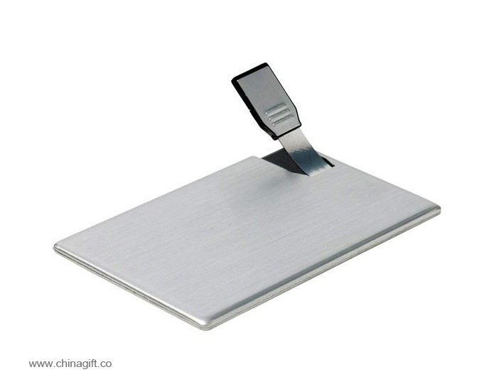 Metal ultra-tipis kartu kredit 32 gb usb flash drive