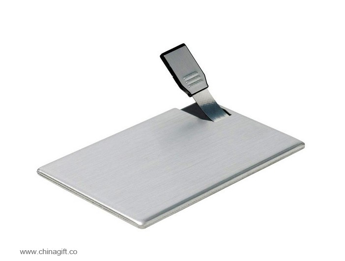 Metal ultra-thin credit card 32gb usb flash drive