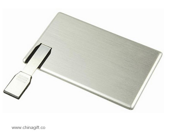 Metal ultra-delgada tarjeta 32 gb usb flash drive