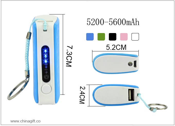 banco de energía móvil de 5200mah