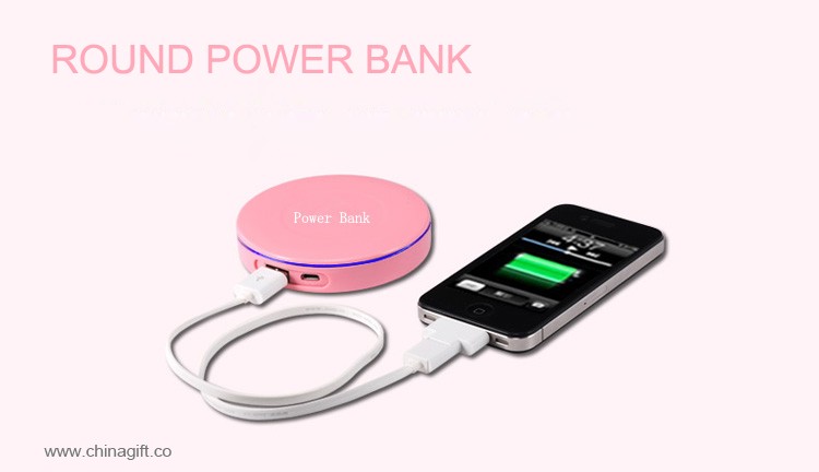 Round power bank 4400mah