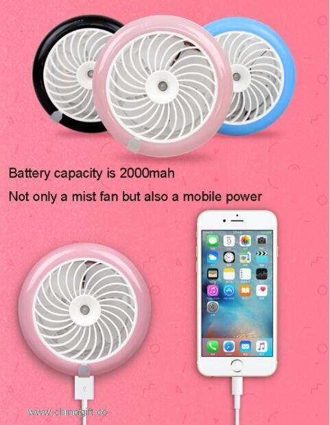 mini mist cooling fan with power bank
