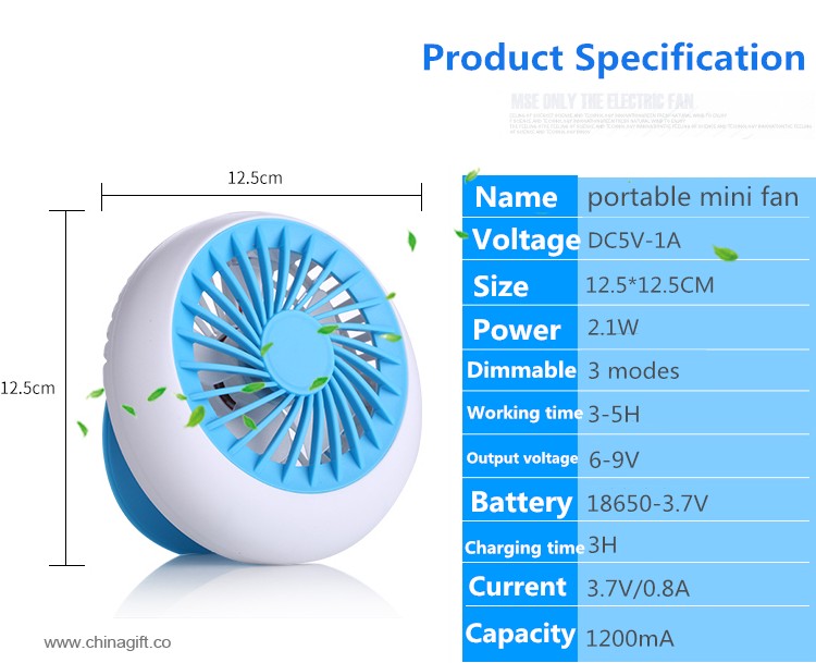 mini håndholdte batteri drevet pocket fan