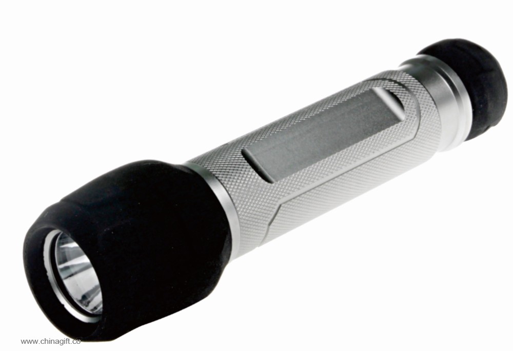  black and silver flashlight