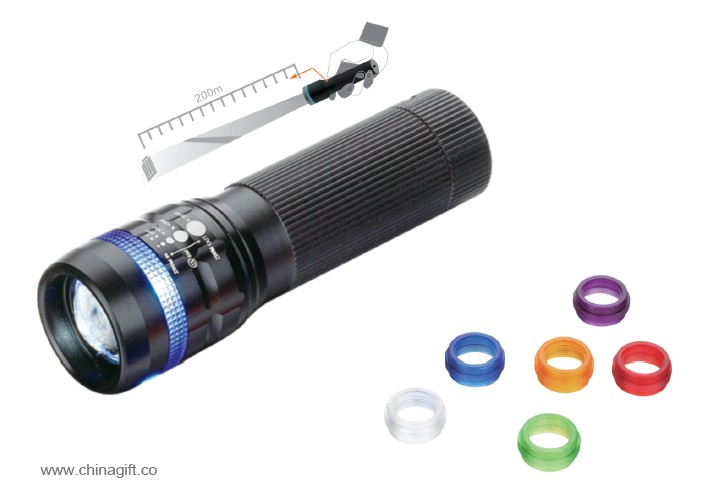 colorful ring led flashlight