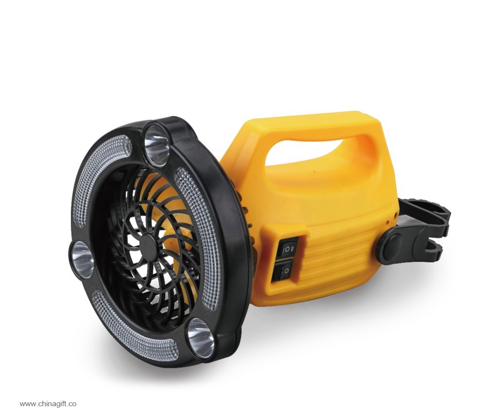 3+24LED camping led flashlight with fan dipped headlights high beam
