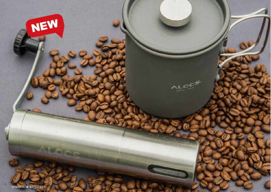 Outdoor portable flute camping coffee bean grinder set