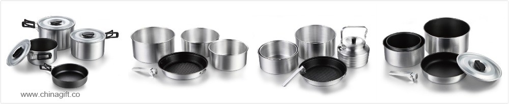 12pcs Outdoor Camping Stainless steel cookware sets