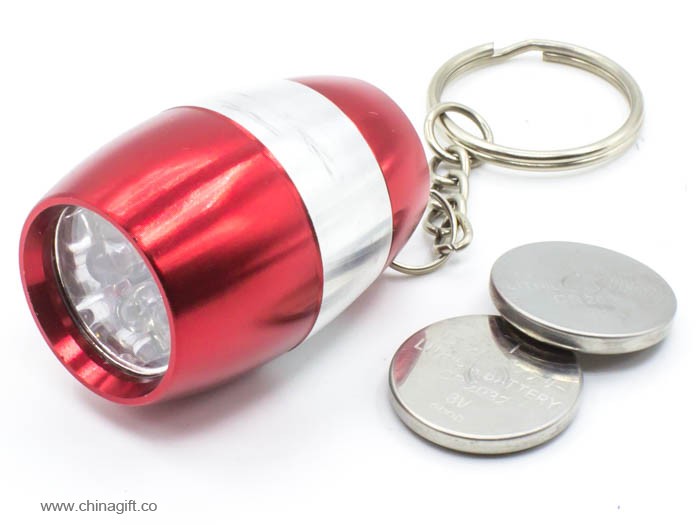 6 leds multi color pocket led flashlight keychain