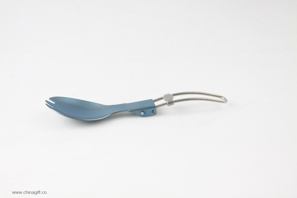 Titanio Plegables camping spork