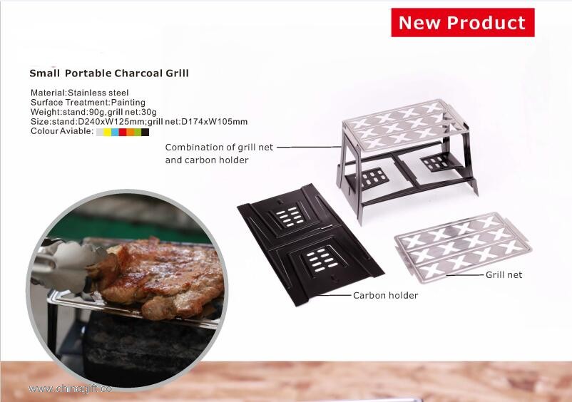  berkemah mini portable arang BBQ grill