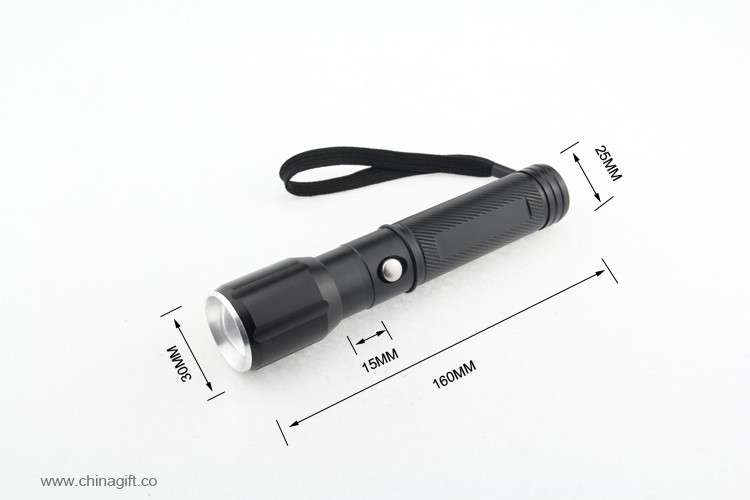  tekrar şarj Edilebilir Fener Zoom Odak Led Torch ışık 