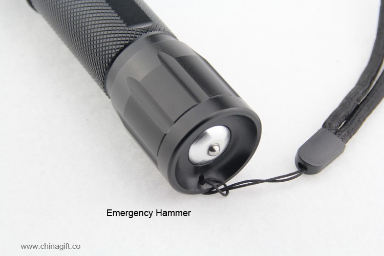 Zoomable Flashlight With Emergency Hammer