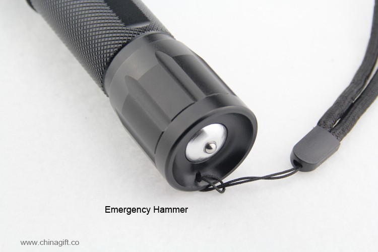  Zoomable Lommelygte Med Emergency Hammer