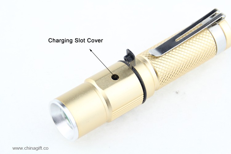 Mini Rechargeable Flashlight With Clip